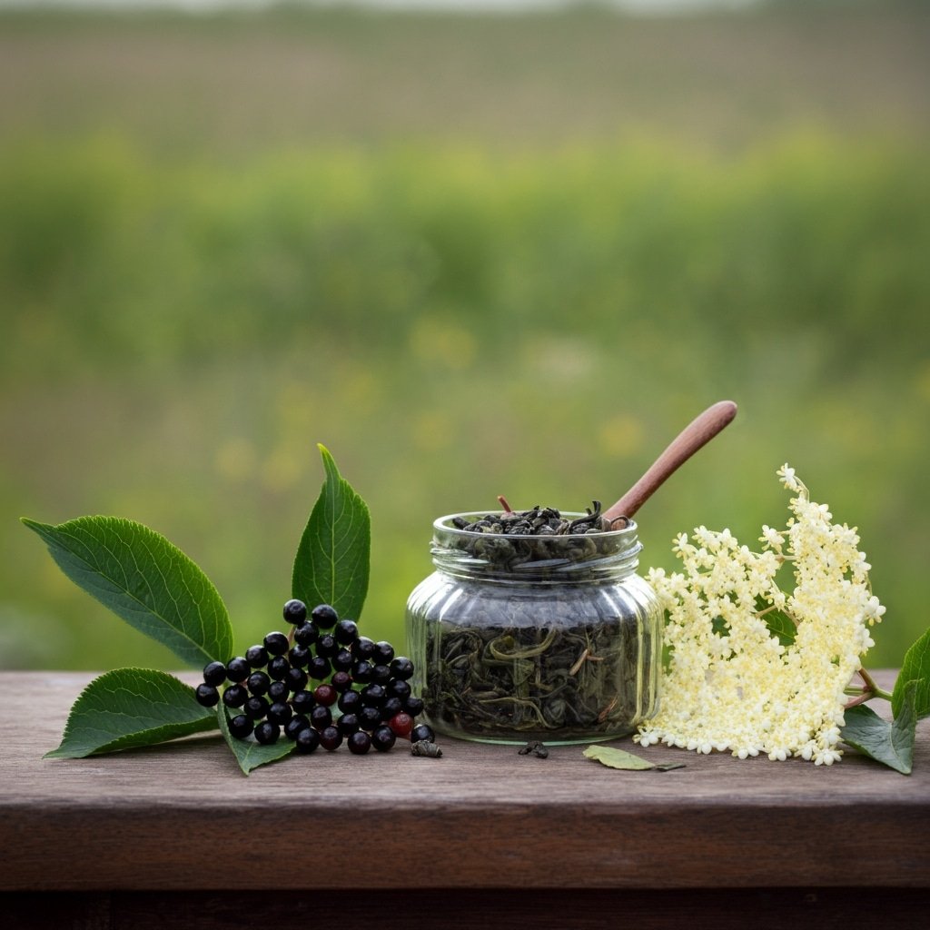 Elderberry and Green Tea