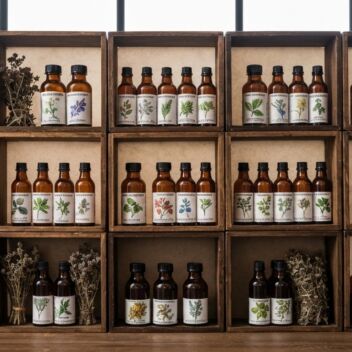 herbal tonic display