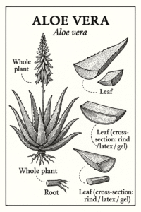 Aloe vera (syn. Aloe barbadensis Mill.)
